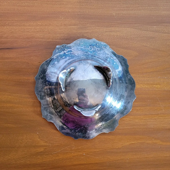 Vintage Towle Silver Plated Brass Bowl Made in USA Candy Dish Nut Bowl - Picture 12 of 13